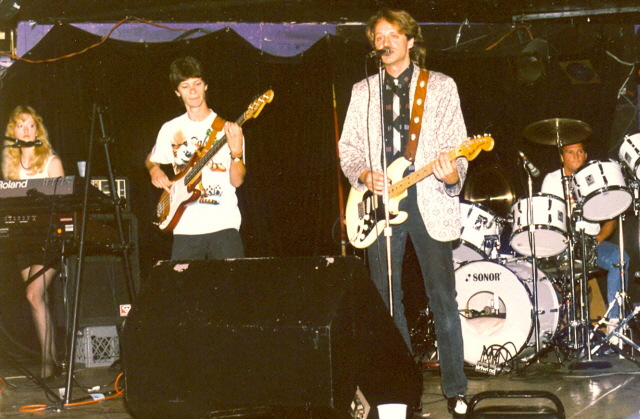 Carmen, Curt, Kier, Mark: Friendly Fire at the Cubby Bear, 1987 (Photo: Suzanne Plunkett)