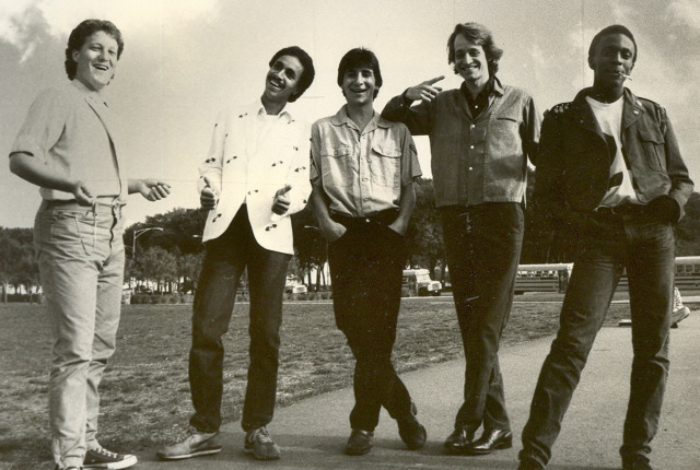 The Front Lines with Ed (drums), Bruce, Phil, Kier, and Kevin, c. 1983 (Photo: Kate)