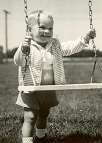 Kier at the swingset