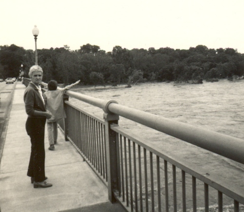 Chain Bridge after Agnes flooding