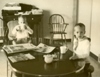 Nate and Kier at breakfast table